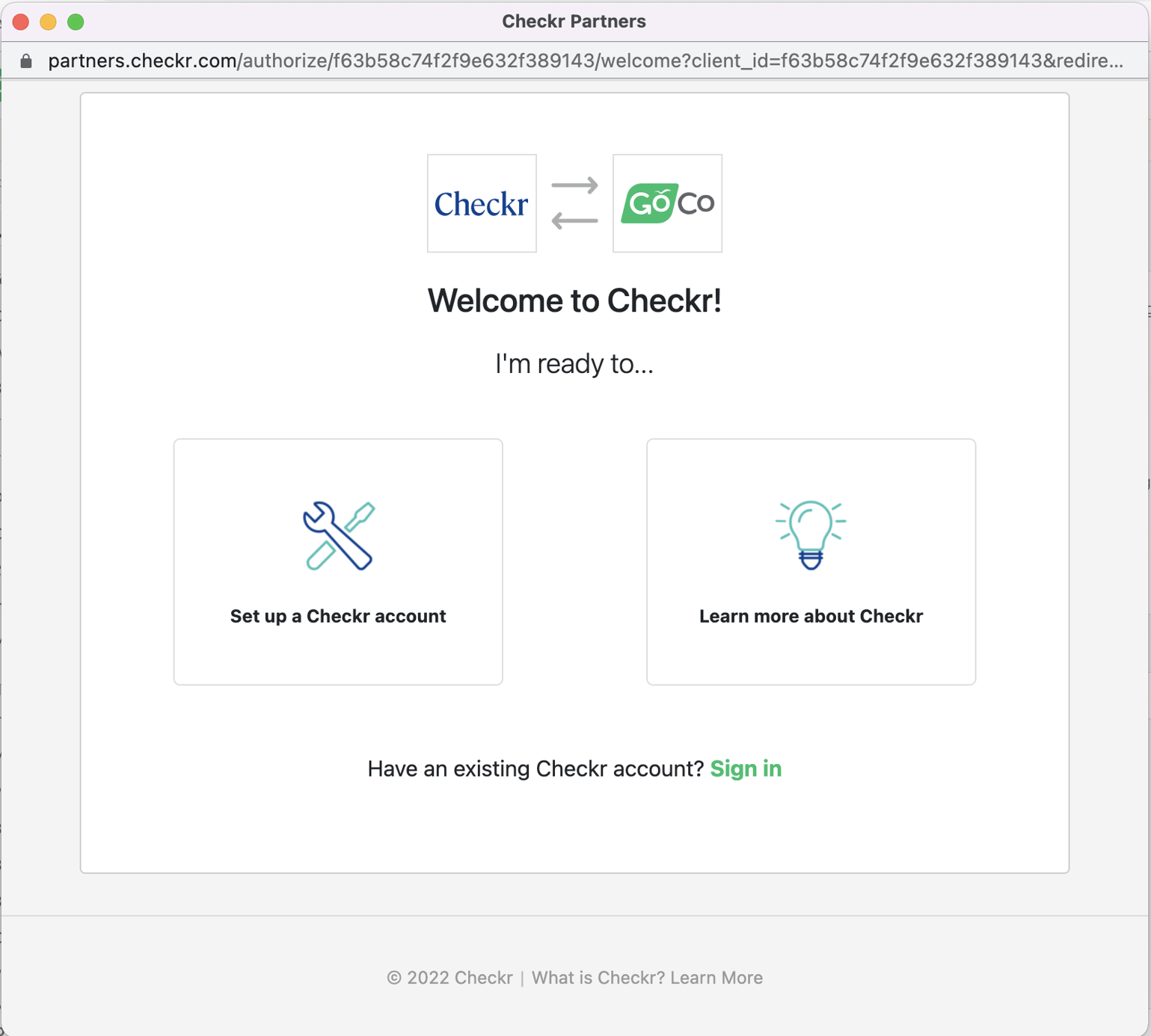 How do I connect GoCo to Checkr?